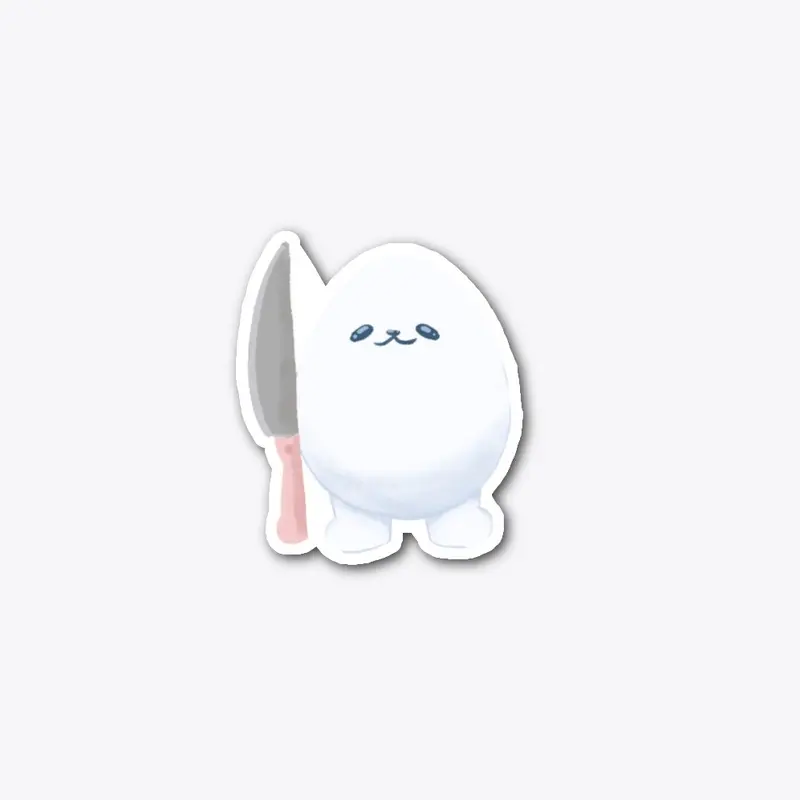 eggdog with knife